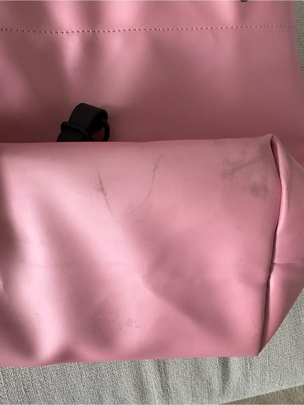 RAINS Pink Water Resistant Rubberised Backpack - Picture 2 of 6